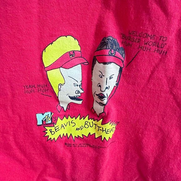 NWOT Vintage Beavis & Butt-Head Burger World T-Shirt, Size L - Picture 4 of 4